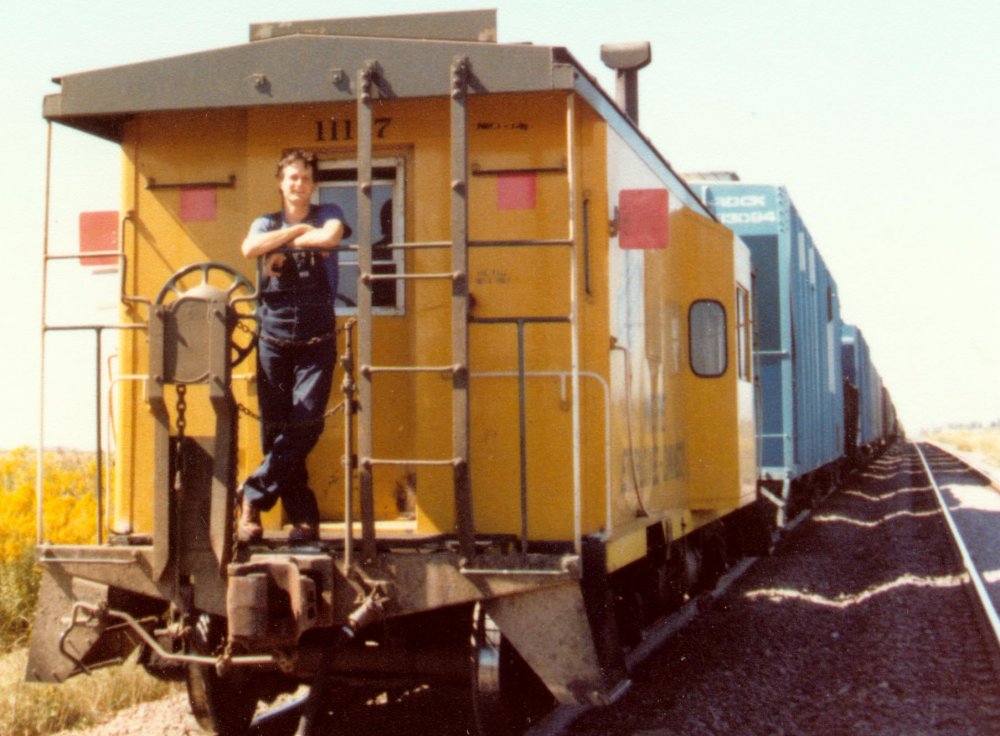 Brian standing on back of caboose Sept 1979 A.jpg