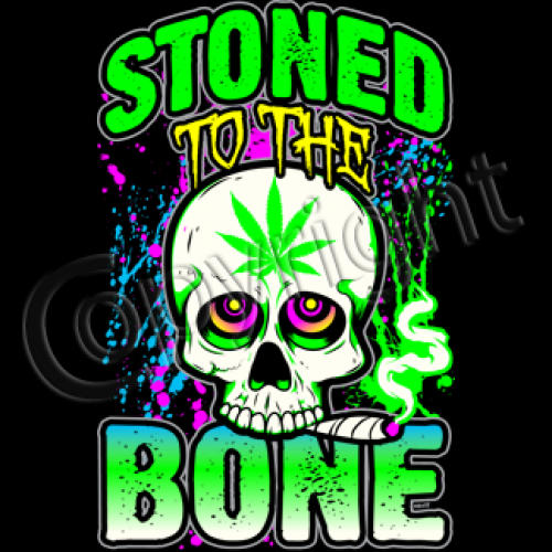 Funny Neon Tshirt Stoned to The Bone Pothead Marijuana Weed Ganja ___.png