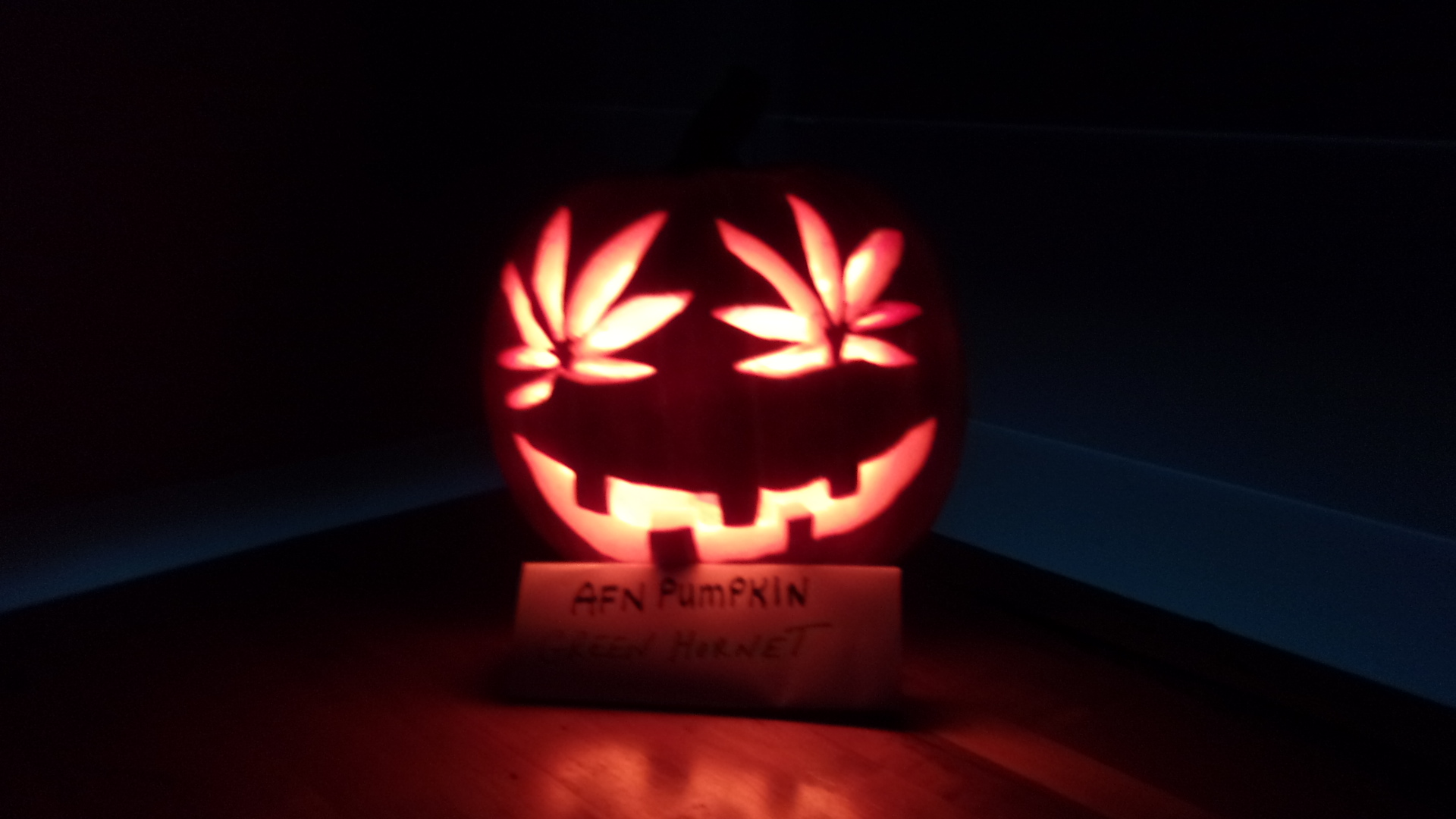 Pumpkin AFN Green Hornet night.JPG