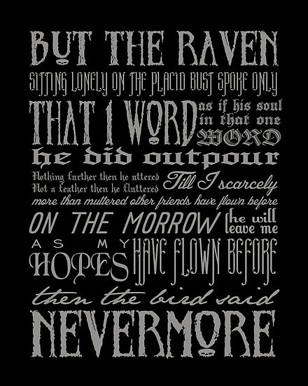 themoderngeek › Portfolio › Edgar Allan Poe RAVEN typography.jpg