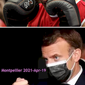 Justin Trudeau, NY 2016-Apr-21;  Emmanuel Macron, Montpellier 2021-Apr-19