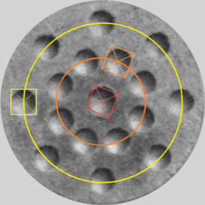 17 (#53 dia.) Holes 12.5 mm (dia.) Metal Disc - C1 @ 2.66 mm, C2 @ 4.81 mm