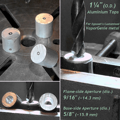 Dual-Flame Aluminium Top for Egzoset's Customized VG Pipe