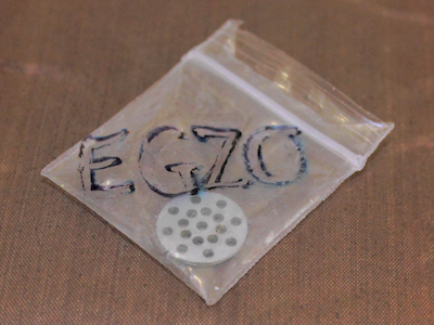 Egzoset's 17-Holes Metal Disc (LAVA) ~1.0 mm Thick x 12.46 mm (dia.)