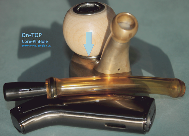 Egzoset's Customized VG Pipe with Alternate Hybrid Core & Permanent On-Top Single-Cut PinHole Path