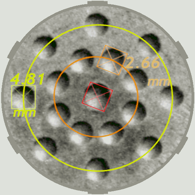 Heat-Decoupling Pads of 12.5 mm (dia.) x 1.0 mm (thick) Metal Disc with 17 (#53) Holes