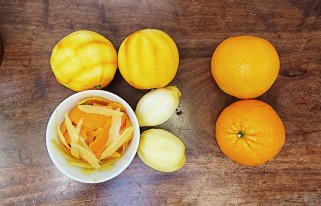 Orange and lemons zested